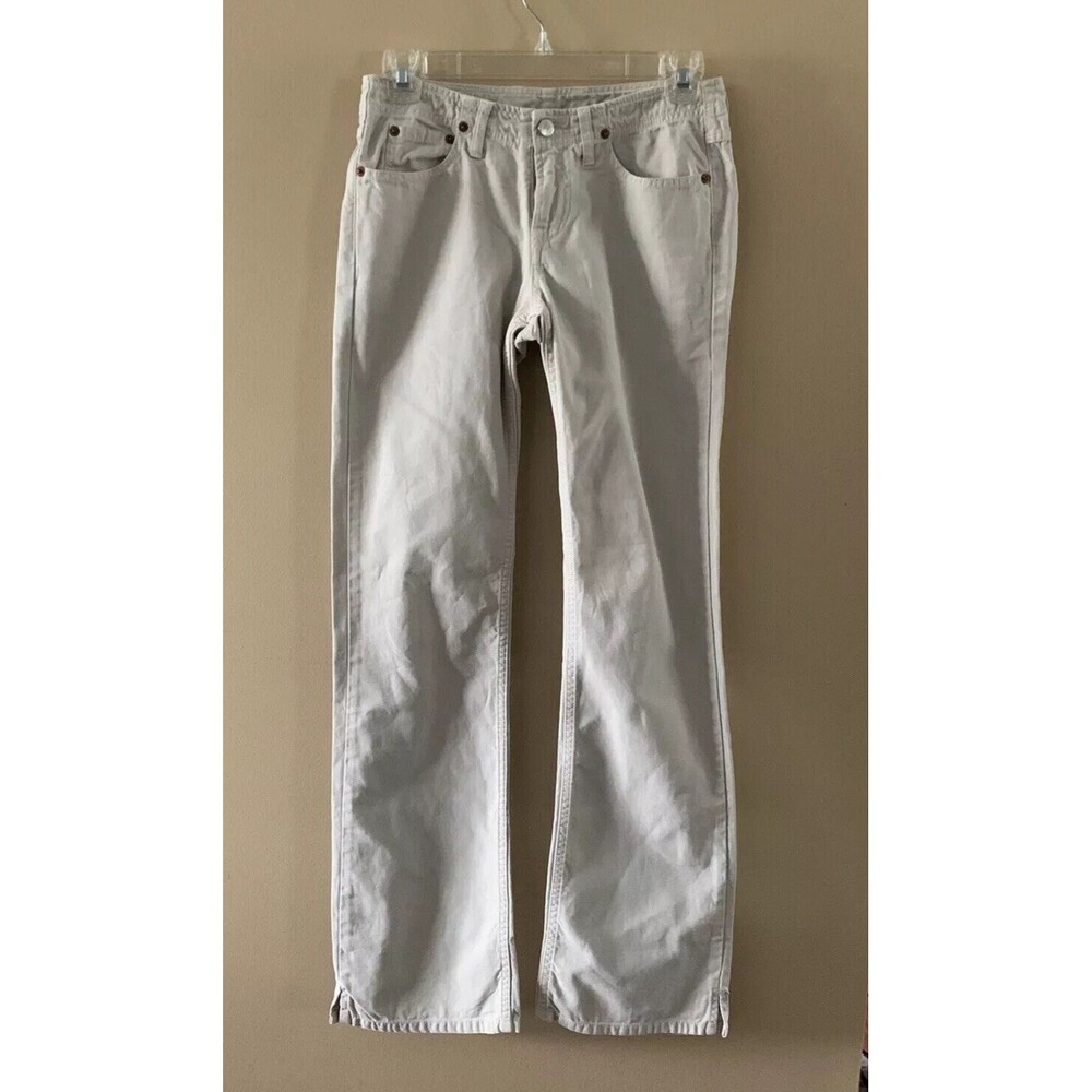 Lucky Brand Women’s Dungarees Of America Denim Jeans Beige Khaki Pockets Size 24